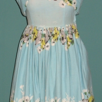 Sukienka, bawełna, wyrób domowy, Polska 1956 r